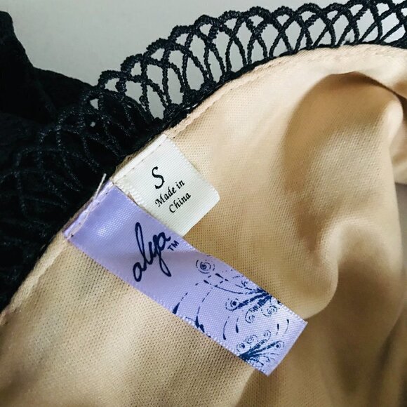 ALYA FRANCESCA'S Black Nude Fit & Flare Dress - Picture 6 of 7